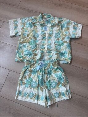 LOFT Women’s Floral Short Beach Set SZ XXS PETITE NWT SOLD OUT FAST